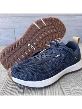 TRUE Linkswear All Day Knit II Golf Shoes Spikeless Golf Navy White Mens Size 9